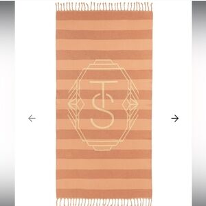 Taylor Swift The Life of a Showgirl Flat Weave Towel Striped TS Monogram